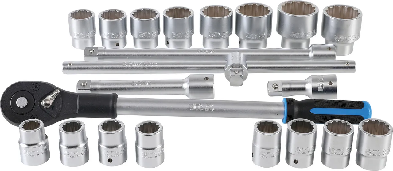 BGS TECHNIC DOP SET, 12PUNTS 20 MM (3/4) AANDRIJVING 21 DELIG