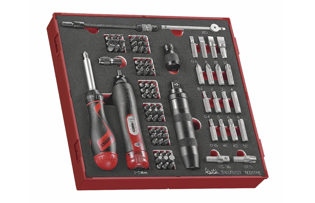 BITSET COMPLEET FOAM2 TRAY PLAT PH PZ TX TPX GR HEX SQUARE 95 DELIG  TENG TOOLS