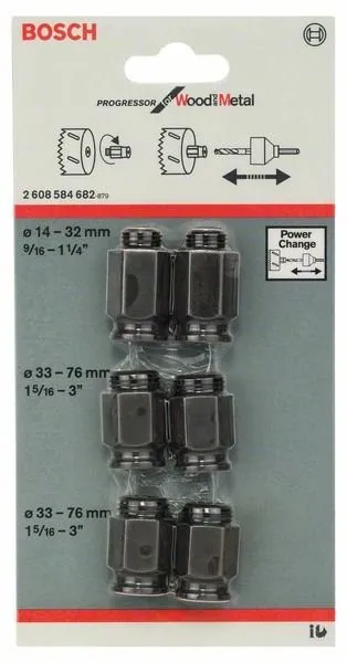 BOSCH 6DELIGE ADAPTERSET  2608584682