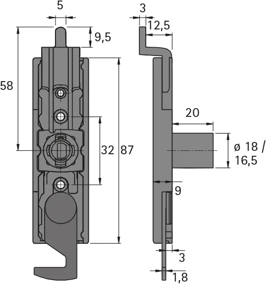 CILINDERSLOT 4dlg RS HETTICH CE prestige 2000*Ni*zonder cilinder