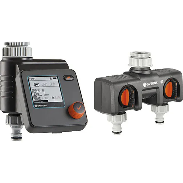GARDENA BESPROEIINGSCOMPUTER + 2WEG VERDELER