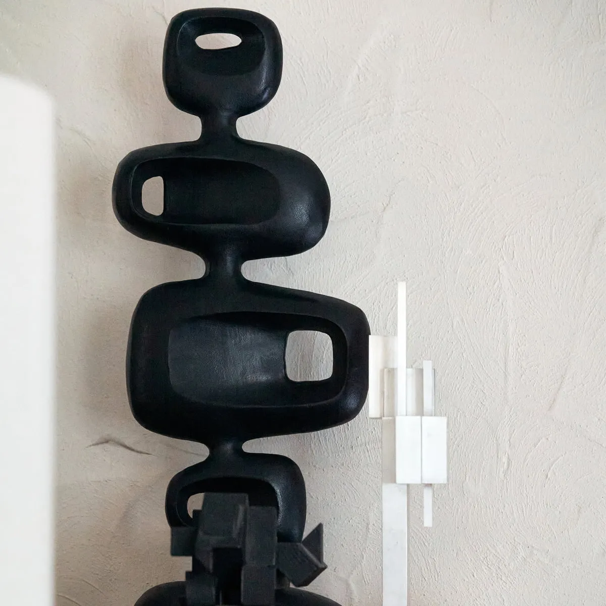 HKLIVING  ALUMINIUM SKULPTUR, HEAVY BLACK