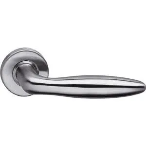 Intersteel enkele deurkruk Jupiter op rozet + ring + veer rvs