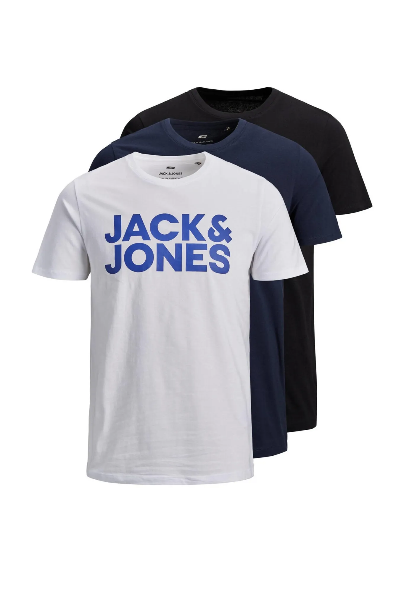 JACK & JONES HEREN TSHIRT JJECORP SLIM FIT LOGO 3PACK