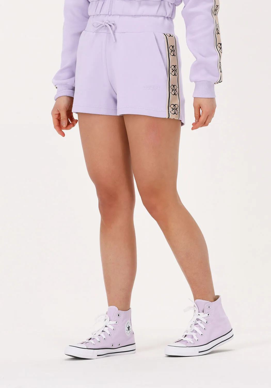 lila guess vest britney crop zipped