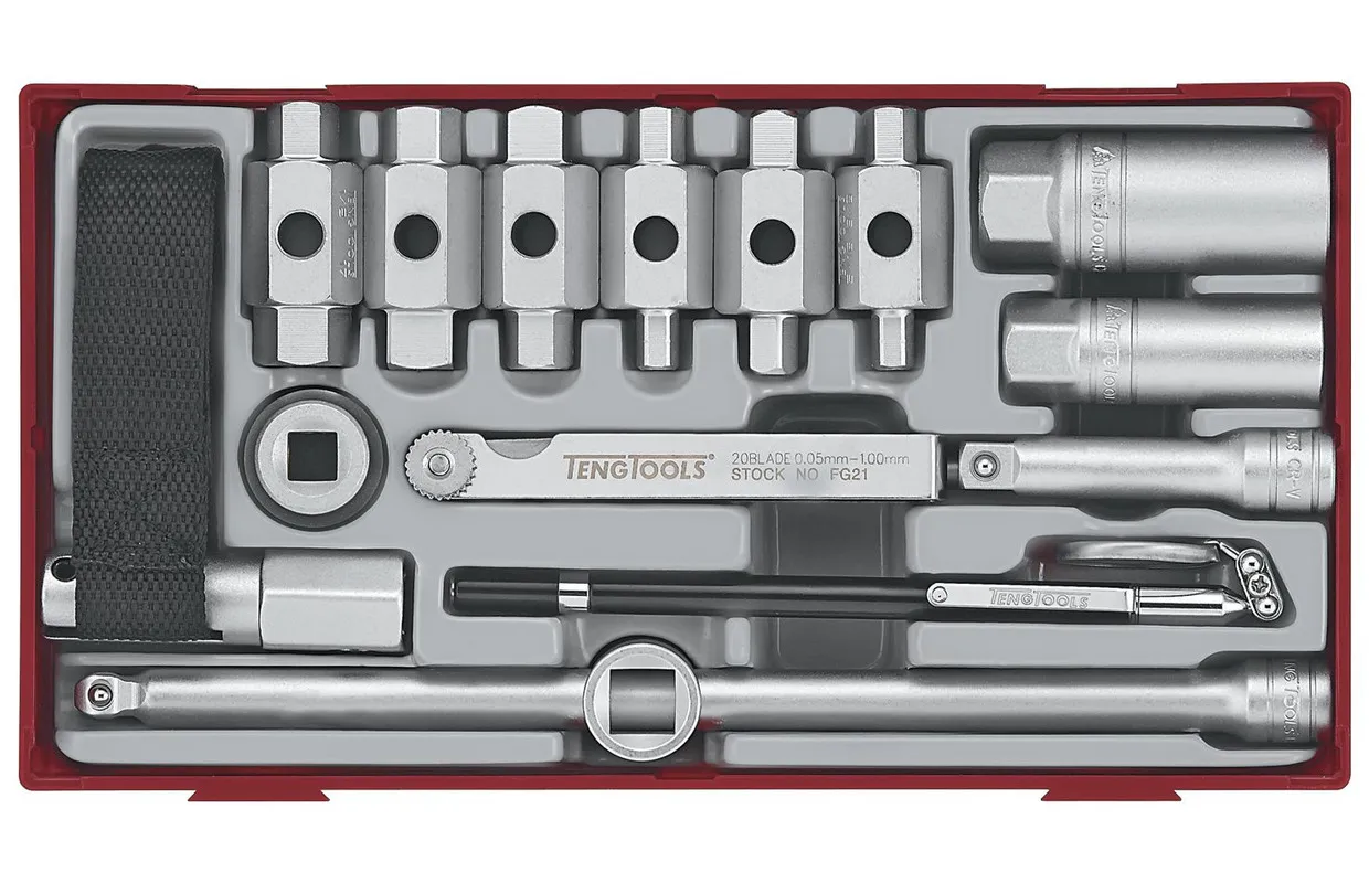 OLIE SERVICE SET TT1 TRAY 3/8" 5 19MM 16 DELIG TENG TOOLS