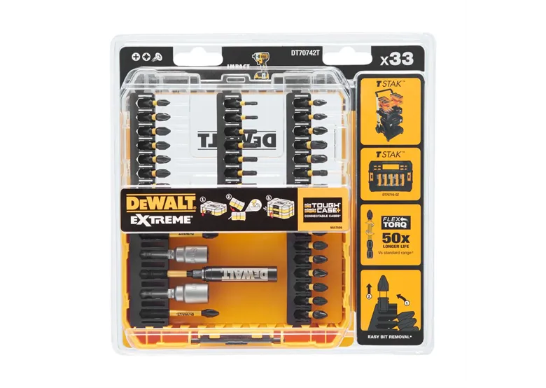 SLAGBITSET FLEXTORQ 33DELIG DEWALT DT70742T