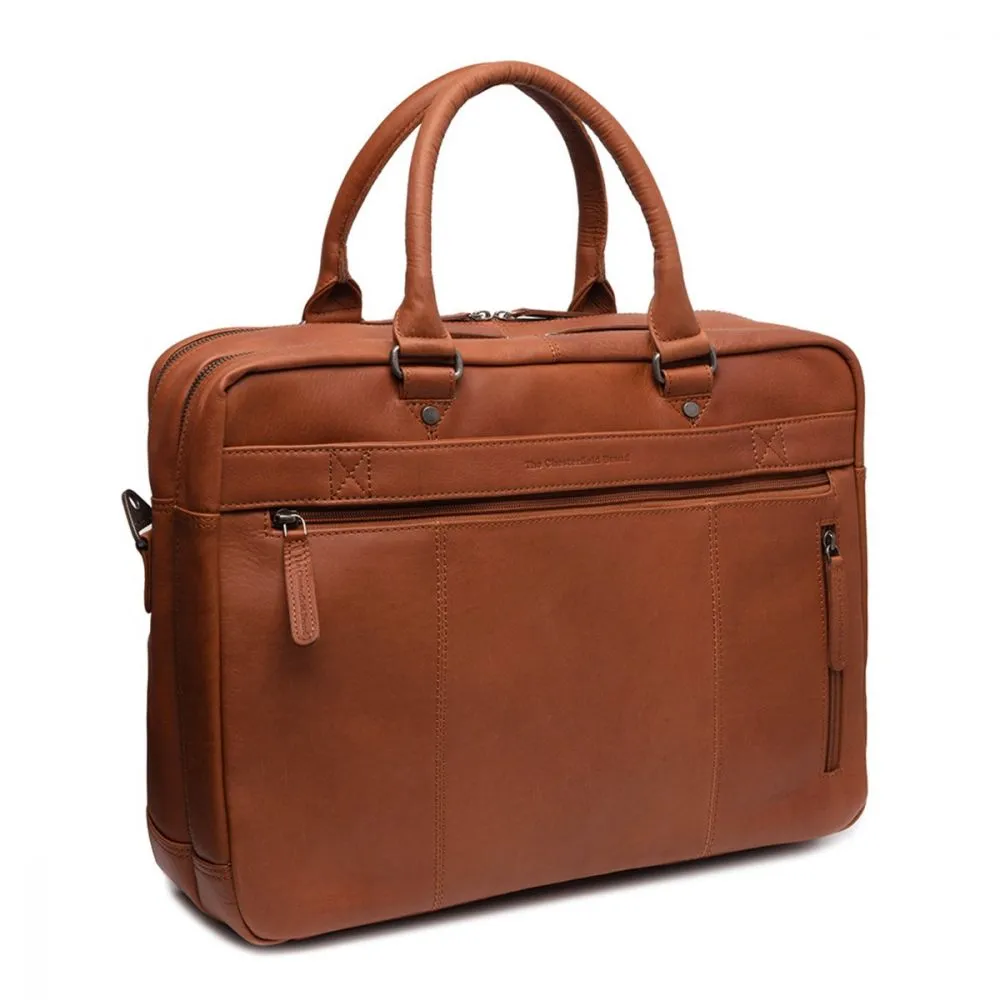 The Chesterfield Brand Boston Cognac Leather Laptop bag