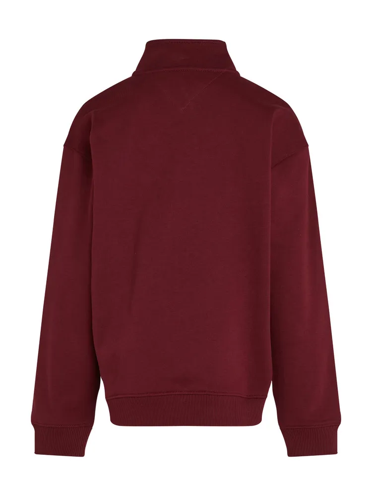   Tommy Hilfiger Kids U Essentail Half Zip Sweatshirt Rood