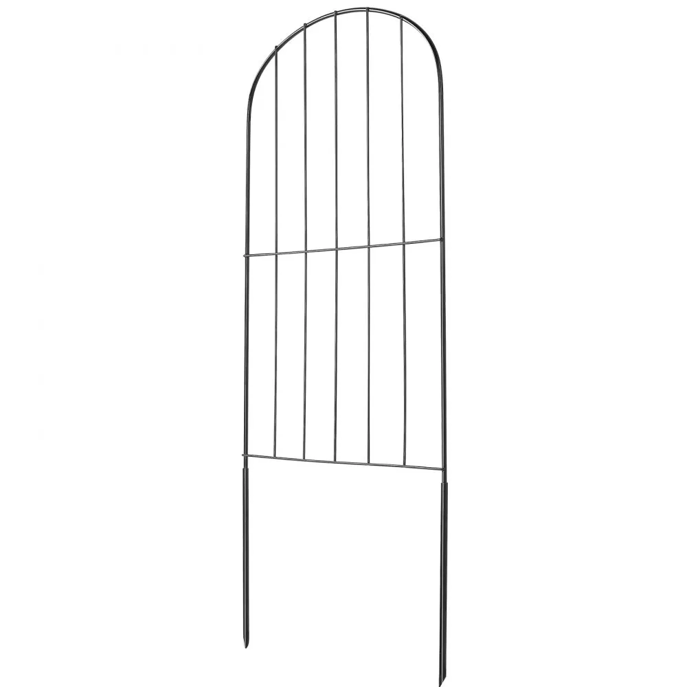 VEVOR 28x decoratief tuinhek 61x33cm metalen hekwerk van koolstofstaal insteekhek 5,08cm spiesafstand hondenhek gaashekwerk bedh