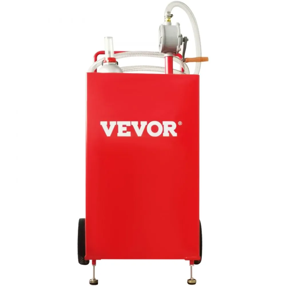 VEVOR 30 GALLON BRANDSTOFWAGEN, BRANDSTOFOPSLAG MET 2 WIELEN HANDMATIGE OVERDRACHTPOMP, BENZINEDIESELBRANDSTOFCONTAINER VOOR AU