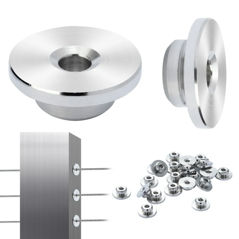VEVOR 51PACK KABELRAILSET, 1/8" WIELBESCHERMERMOUWEN, BUNDEL MET ZWARTE ONZICHTBARE 1/8" PERSSPANNER EN KLEM, KABELRA