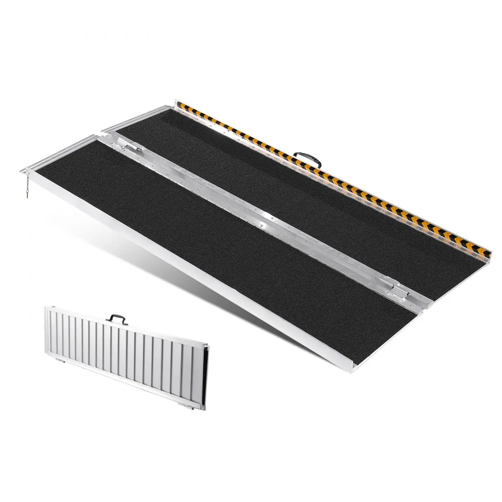 VEVOR Draagbare rolstoelhelling, 72" 363 kg capaciteit, antislip aluminium opvouwbare drempelhelling Opvouwbare scootmobiel
