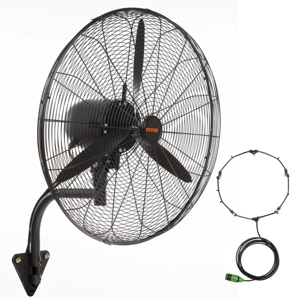 VEVOR Mistventilator, 24" oscillerende waterdichte ventilator, 3 snelheden, 7000 CFM, commerciële of residentiële ventilato