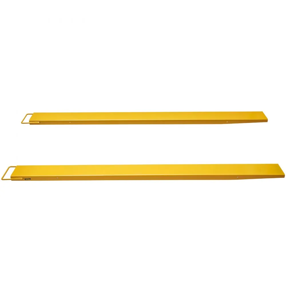 VEVOR Set van 2 vorkverlengingen Tandverlenging van 2440 mm Laadvermogen van 1,815 ton Vorken Q235 Koolstofstaal Eendelig ontwer