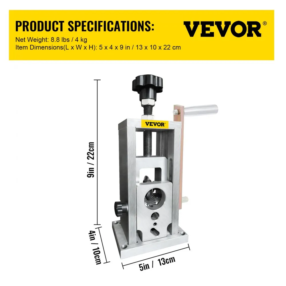 VEVOR STRIPPER DRAADSTRIPPENDE MACHINE 1,540 MM BOOR AANGEDREVEN HANDMATIGE KOPEREN STRIPPER W WARMTEBEHANDELD STAAL ULTRA LANG