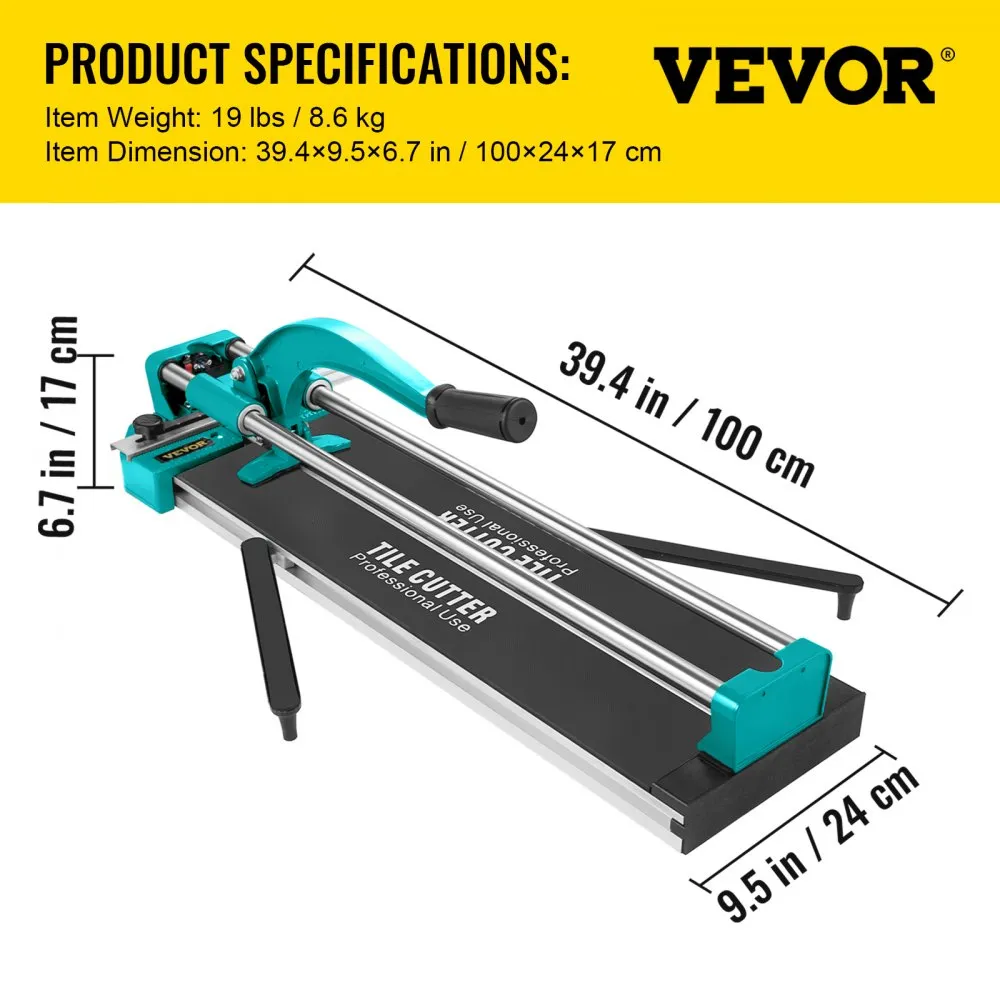 VEVOR TEGELSNIJDER SNIJMACHINE 31 MANUAL TILE CUTTER CUTTING MACHINE 800MM 615MM PRECISE INDUSTRIAL ON