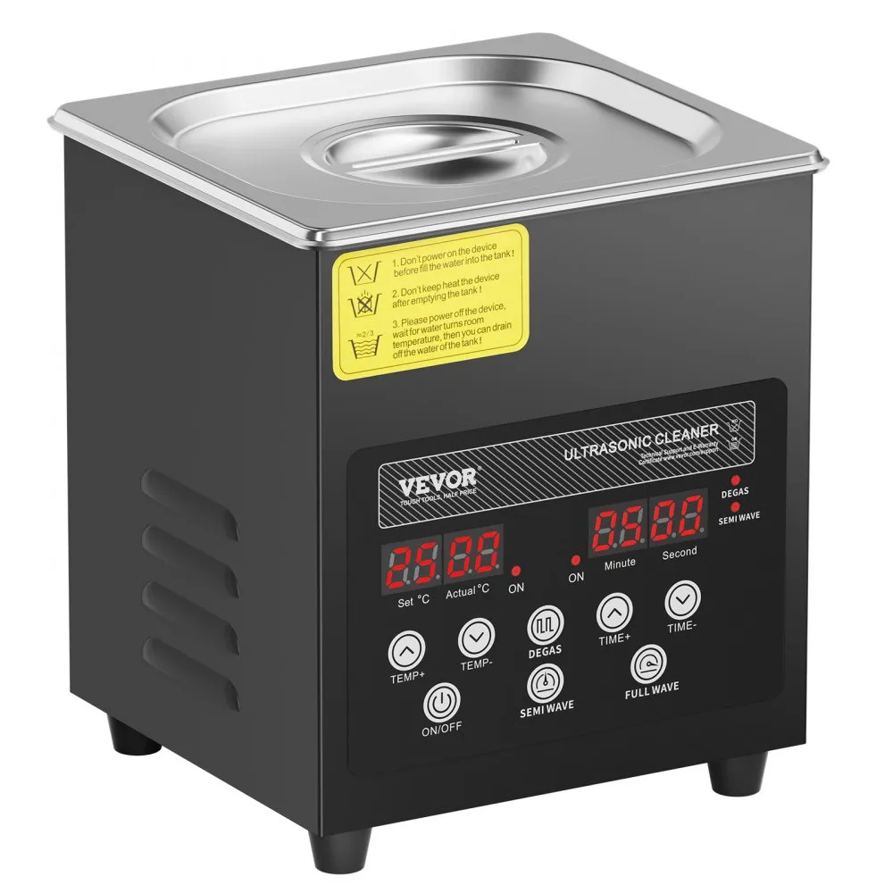 VEVOR Ultrasoonreiniger 2L Reinigingsmachine met timerverwarming en mand 60W