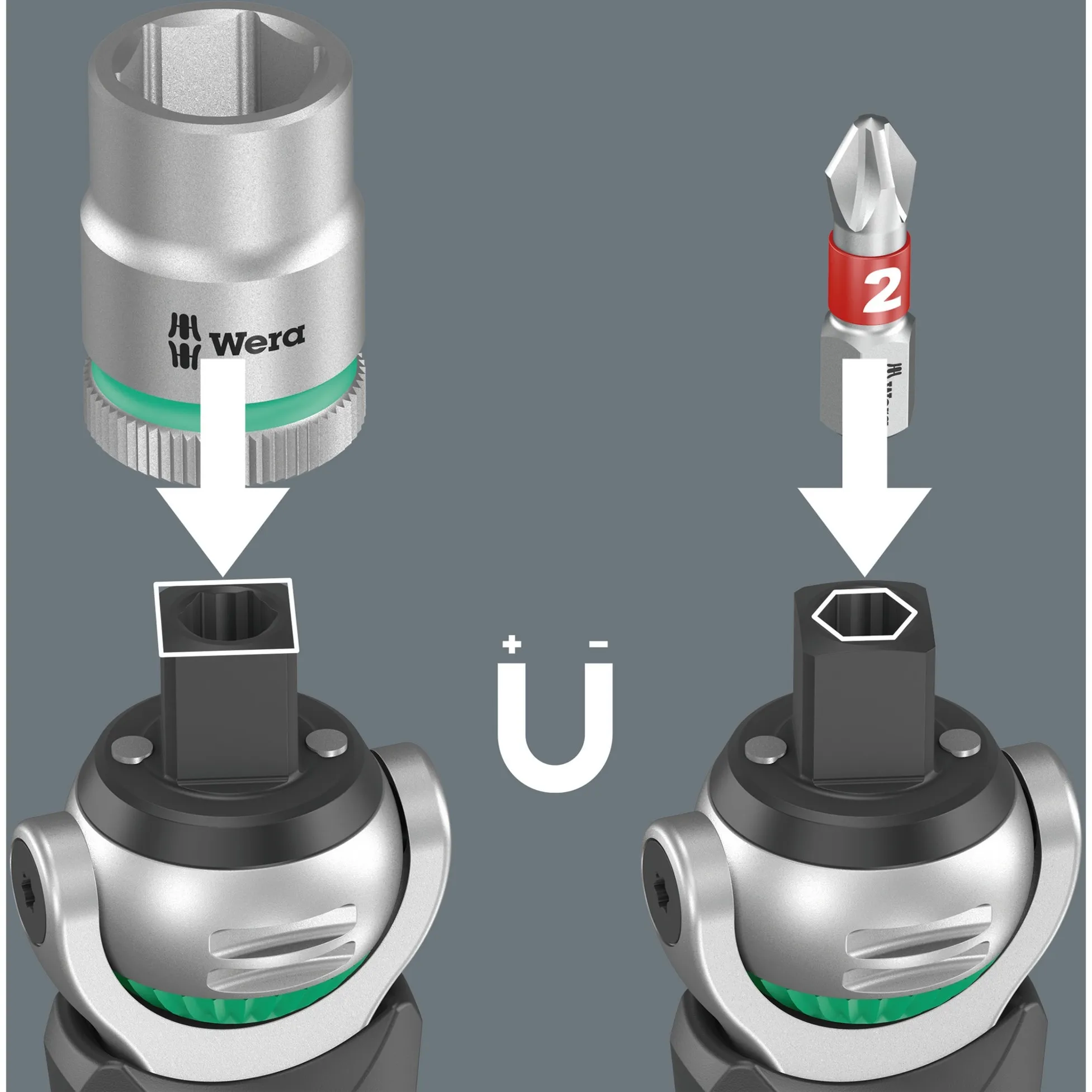 Wera 8009 Zyklop Pocket Set 2 bitset (Zwart/groen, 18‑delig)