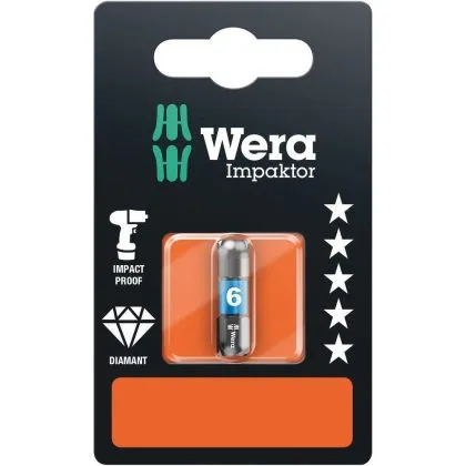 WERA 840/1 IMP DC SB IMPAKTOR ZESKANT BITS 6X25MM  073906