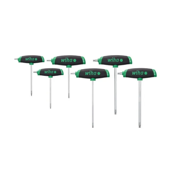 WIHA 364DS STIFTSLEUTELSET MET DWARSGREEP COMFORTGRIP  TORX®  6DELIG  45622