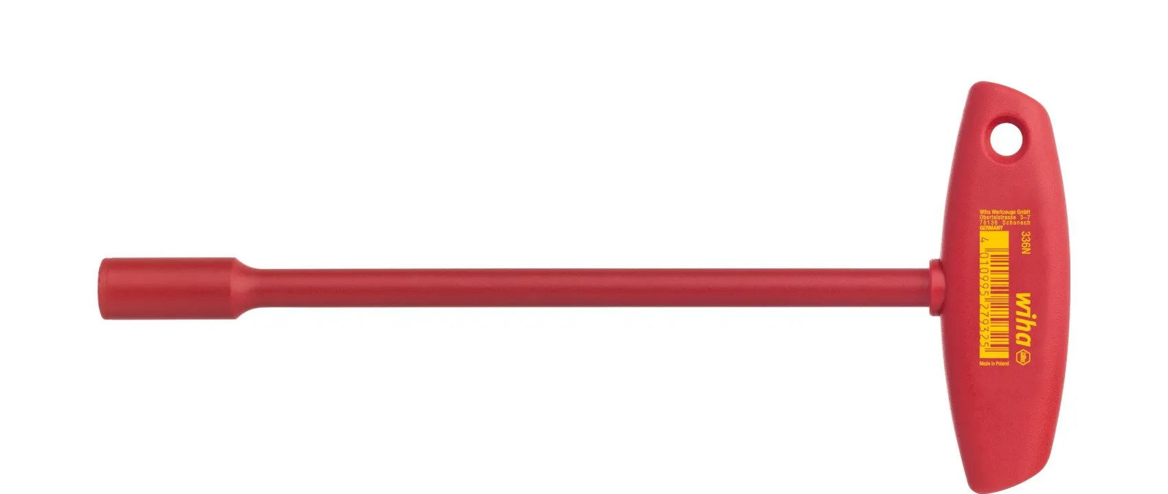 Wiha Dopsleutel met dwarsgreep electric zeskant | 10 x 230 mm – 27933 – 27933