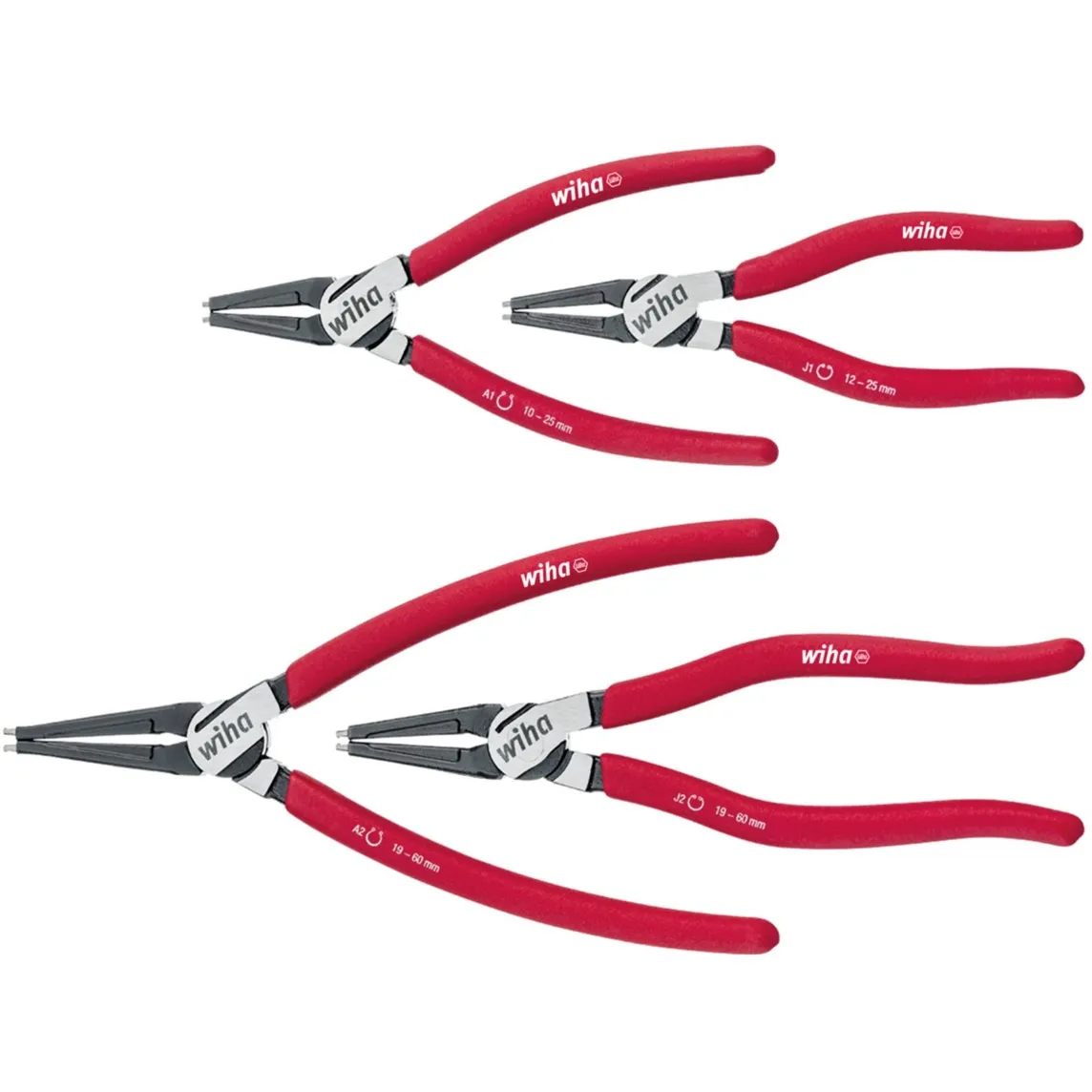 WIHA TANGENSET CLASSIC MET MAGICTIPS (ROOD, BORGRINGTANGEN 4DELIG)