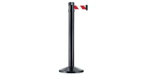 Zwarte afzetpaal met rood/witte band 4,4m MW Tools